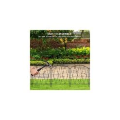 Decorative Metal Garden Fence 16 In. H Rustproof Arched Border Animal Barrier Panel Fencing 10 Pack For Outdoor Decor -Dewalt Tools Shop black justincity garden fencing 188ph03328d 4f 1000