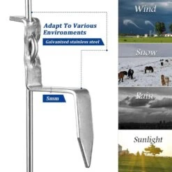 Fence Shock 41 Inches Stainless Steel Step-in Fence Post For Garden And Farm Portable Electric Fencing Black 30 Pack -Dewalt Tools Shop black justincity garden fencing 237ph03328d 1f 1000