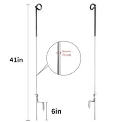 Fence Shock 41 Inches Stainless Steel Step-in Fence Post For Garden And Farm Portable Electric Fencing Black 30 Pack -Dewalt Tools Shop black justincity garden fencing 237ph03328d 4f 1000
