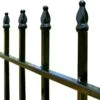 Metal Garden Fence 24 In. High Wrought Iron Decorative Border Landscape Fencing 5 Panels Total Length 10ft