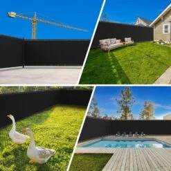Black Plastic Mesh For Private Border Fencing 6 Ft. X 50 Ft. 170 GSM 90% Blockage -Dewalt Tools Shop black justincity outdoor privacy screens 1 28dph005144 4f 1000