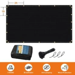 Black Plastic Mesh Private For Border Fencing 8 Ft. X 25 Ft. With Heavy Duty 170 GSM Windscreen And Dustproof -Dewalt Tools Shop black justincity outdoor privacy screens 1 28dph005146 76 1000