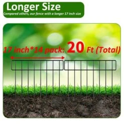 13 In. X 240 In. Black Metal Edging, Garden Fence, Metal Garden Edging Fence Border, No Dig Fencing For Dog Rabbits -Dewalt Tools Shop black metal edging jt00340 bl 1f 1000