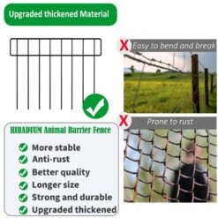 13 In. X 240 In. Black Metal Edging, Garden Fence, Metal Garden Edging Fence Border, No Dig Fencing For Dog Rabbits -Dewalt Tools Shop black metal edging jt00340 bl 44 1000