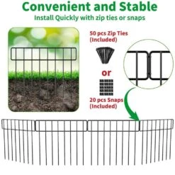 13 In. X 240 In. Black Metal Edging, Garden Fence, Metal Garden Edging Fence Border, No Dig Fencing For Dog Rabbits -Dewalt Tools Shop black metal edging jt00340 bl fa 1000