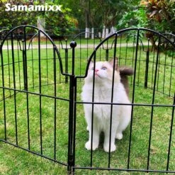 10.83 Ft. L X 22 In. H Metal Fencing Posts Arched Rustproof Garden For Outdoor Yard Patio Lawn, Black (10-Pack)﻿ -Dewalt Tools Shop black metal fence posts 0v4l3b9p 31 1000