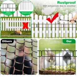 20 Ft. L X 13 In. H Rustproof Metal Fencing Posts Garden Animal For Outdoor Patio (14-Pack) 10 20 Ft. L X 13 In. H Rustproof Metal Fencing Posts Garden Animal For Outdoor Patio (14-Pack) -Dewalt Tools Shop black metal fence posts 4v2t8f9z 40 1000