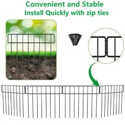 20 Ft. L X 13 In. H Rustproof Metal Fencing Posts Garden Animal For Outdoor Patio (14-Pack) 12 20 Ft. L X 13 In. H Rustproof Metal Fencing Posts Garden Animal For Outdoor Patio (14-Pack) -Dewalt Tools Shop black metal fence posts 4v2t8f9z 4f 1000