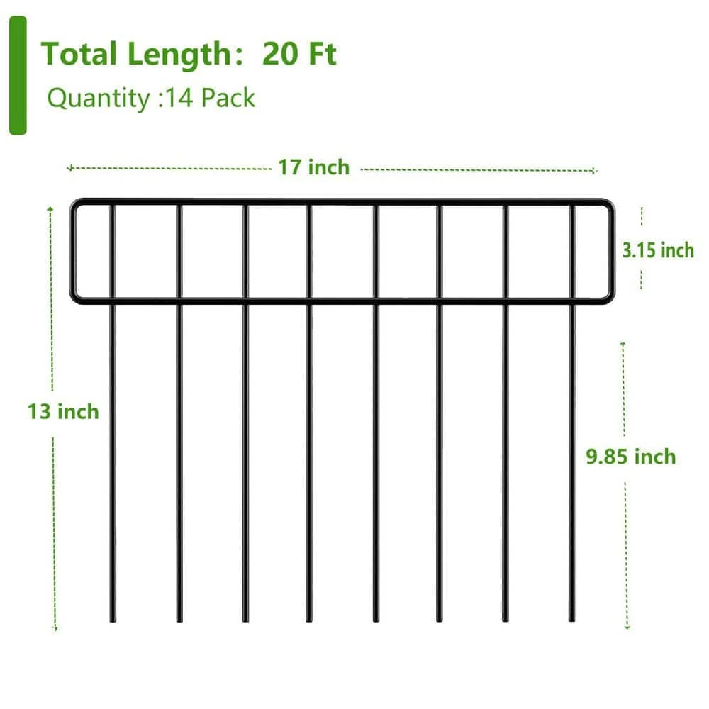 20 Ft. L X 13 In. H Rustproof Metal Fencing Posts Garden Animal For Outdoor Patio (14-Pack) 6 20 Ft. L X 13 In. H Rustproof Metal Fencing Posts Garden Animal For Outdoor Patio (14-Pack) - Image 4