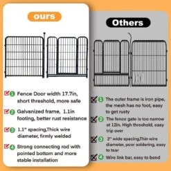 Decorative Garden Fence With Gate 32 In. H Iron Animal Barrier 8 Panels 17.7 Ft. Total For Yard Indoor/Outdoor Fencing -Dewalt Tools Shop black misopily garden fencing ph02028b045 4f 1000