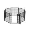 Decorative Garden Fence With Gate 32 In. H Iron Animal Barrier 8 Panels 17.7 Ft. Total For Yard Indoor/Outdoor Fencing
