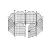 Garden Fence Animal Barrier With Gate 36 In Tall 17.5 Ft Long 8 Panels Decorative Rustproof Metal Wire Outdoor Fencing