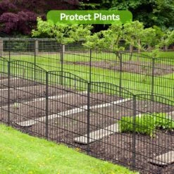 Decorative Garden Fence 36 In. H Rustproof Metal Wire Animal Barrier No Dig Rabbit Fencing Outdoor Patio Yard 6 Panels -Dewalt Tools Shop black misopily garden fencing ph02028b058 44 1000