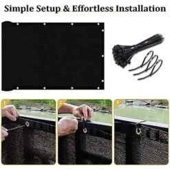 4' X 50' Privacy Screen Plastic Heavy Duty Mesh Shade Net Cover For Garden Fence Black 170 GSM Outdoor Fencing -Dewalt Tools Shop black misopily garden fencing ph02028b068 1f 1000