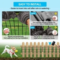 25 Panels Garden Fencing Animal Barrier 17 In. Hx27 Ft. L Rustproof Metal Stakes Ground Defense Outdoor Decorative Fence -Dewalt Tools Shop black misopily garden fencing ph02028b076 1f 1000