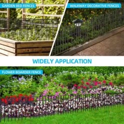 25 Panels Garden Fencing Animal Barrier 17 In. Hx27 Ft. L Rustproof Metal Stakes Ground Defense Outdoor Decorative Fence -Dewalt Tools Shop black misopily garden fencing ph02028b076 76 1000