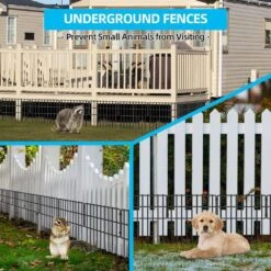 25 Panels Garden Fencing Animal Barrier 17 In. Hx27 Ft. L Rustproof Metal Stakes Ground Defense Outdoor Decorative Fence -Dewalt Tools Shop black misopily garden fencing ph02028b076 fa 1000