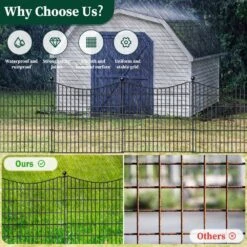 Decorative Garden Fence With Gate 32 In. H X 35.4 Ft. L Rustproof Metal Garden Edging Barrier Outdoor Fencing Stakes -Dewalt Tools Shop black misopily garden fencing ph02028b080 4f 1000