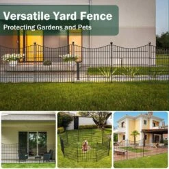 Decorative Garden Fence With Gate 32 In. H X 35.4 Ft. L Rustproof Metal Garden Edging Barrier Outdoor Fencing Stakes -Dewalt Tools Shop black misopily garden fencing ph02028b080 fa 1000