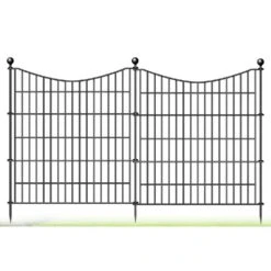 N/A 32 In. H X 23.6 Ft. Rustproof Metal No Dig Dog Garden Fence For Outdoor Fencing Stakes (10 Panels)
