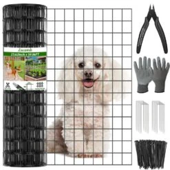 N/A 24 In. X 59 Ft. PVC Coated Welded Wire Fence Metal Garden Border Fencing Roll Vinyl Coating For Plant Protection -Dewalt Tools Shop black n a garden fencing ogsa05127 4f 1000