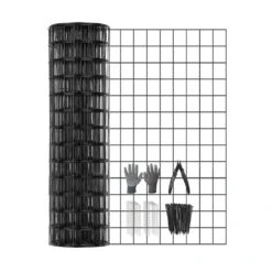 N/A 24 In. X 59 Ft. PVC Coated Welded Wire Fence Metal Garden Border Fencing Roll Vinyl Coating For Plant Protection