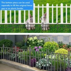 1 Ft. L X 25 In. H Metal Fencing Posts Arched Rustproof Garden For Patio, Black (10-Pack) -Dewalt Tools Shop black nvnoo metal fence posts 1h6g3c0y 31 1000