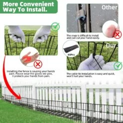 10.8 Ft. L X 17 In. H Metal Fencing Posts Rustproof Garden Animal For Outdoor Yard Patio Lawn, Black (10-Pack) -Dewalt Tools Shop black nvnoo metal fence posts 2r5y4p3e 40 1000