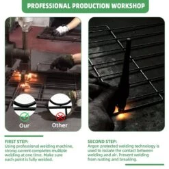 10.8 Ft. L X 17 In. H Metal Fencing Posts Rustproof Garden Animal For Outdoor Yard Patio Lawn, Black (10-Pack) -Dewalt Tools Shop black nvnoo metal fence posts 2r5y4p3e 4f 1000