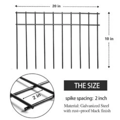 1.67 Ft. L X 10 In. H Metal Fencing Posts Rustproof Animal For For Outdoor Yard Patio Lawn, Black (10-Pack) -Dewalt Tools Shop black nvnoo metal fence posts 4j9i3z2g 1f 1000