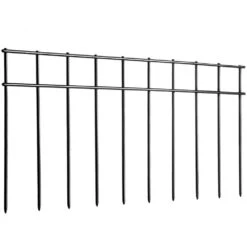 1.67 Ft. L X 10 In. H Metal Fencing Posts Rustproof Animal For For Outdoor Yard Patio Lawn, Black (10-Pack)