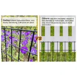 37.5 Ft. L X 15 In. H Metal Fencing Posts Garden For Outdoor Yard Patio Lawn, Black (15-Pack) -Dewalt Tools Shop black nvnoo metal fence posts 7f2i4t1l 40 1000