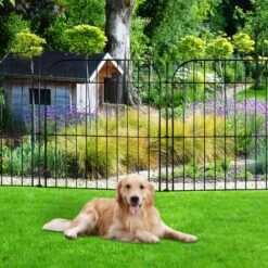 2 Ft. L X 24 In. H Metal Fencing Posts Arched Rustproof Garden For Outdoor Yard Patio Lawn, Black (5-Pack) -Dewalt Tools Shop black nvnoo metal fence posts 8l5e1p0z 31 1000