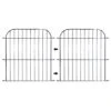 2 Ft. L X 24 In. H Metal Fencing Posts Arched Rustproof Garden For Outdoor Yard Patio Lawn, Black (5-Pack)