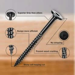 8 In. Black Heavy Duty Rust Resistant Corner Metal Fence Posts Screws For Fencing Wood Lag (50-Pack) -Dewalt Tools Shop black nvnoo metal fence posts 8p6u3h5g 31 1000