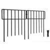 17 In. X 12 In. Rustproof Metal Fencing Posts Small Garden For Dogs Rabbits, Metal Fence Post (10-Pack)﻿﻿