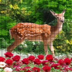 24 In. D X 25 Ft. W X 0.1 In. H Black PVC Coated Welded Wire Fence, Garden Border Fencing Roll Vinyl Coating Metal Wire -Dewalt Tools Shop black ogetfuur garden fencing xm0e 3q5 31 1000