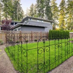 32 In. Metal Garden Fence, No Dig Fence Rustproof Wrought Iron Landscape Fencing For Flower Bed And Yard (14-Pack) -Dewalt Tools Shop black ogetfuur garden fencing ze9s 4d6 31 1000