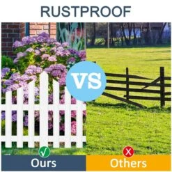 22.6 In. X 13.2 In. Plastic Fencing, Set Of 12. White -Dewalt Tools Shop black oumilen garden fencing hd 316 wela 1f 1000