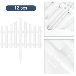 22.6 In. X 13.2 In. Plastic Fencing, Set Of 12. White -Dewalt Tools Shop black oumilen garden fencing hd 316 wela 4f 1000
