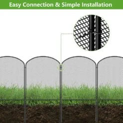 24 In. H X 10 Ft. L Rustproof Metal Decorative Garden Fence Fencing (10-Packs) -Dewalt Tools Shop black oumilen garden fencing hd 581 wela 1f 1000