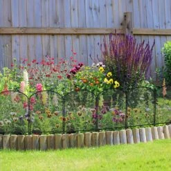 24 In. H X 10 Ft. L Rustproof Metal Decorative Garden Fence Fencing (10-Packs) -Dewalt Tools Shop black oumilen garden fencing hd 581 wela 44 1000