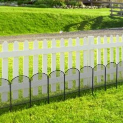 24 In. H X 10 Ft. L Rustproof Metal Decorative Garden Fence Fencing (10-Packs) -Dewalt Tools Shop black oumilen garden fencing hd 581 wela 76 1000