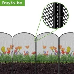 24 In. H X 27 Ft. L Rustproof Metal Decorative Garden Fence Fencing (25-Packs) -Dewalt Tools Shop black oumilen garden fencing hd 582 wela 1f 1000