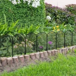 24 In. H X 27 Ft. L Rustproof Metal Decorative Garden Fence Fencing (25-Packs) -Dewalt Tools Shop black oumilen garden fencing hd 582 wela 44 1000