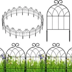 Decorative 20-Pack, 12.8 Ft. L X 22 In. H, Rustproof Metal Garden Fence No Dig Fencing Border