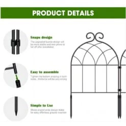 Decorative 35-Pack, 37 Ft. L X 22 In. H, Rustproof Metal Garden Fence No Dig Fencing Border -Dewalt Tools Shop black oumilen garden fencing hd 638 wela 4f 1000