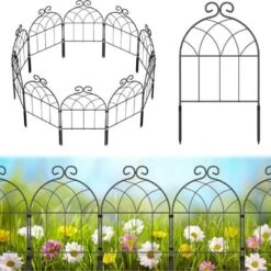 Decorative 35-Pack, 37 Ft. L X 22 In. H, Rustproof Metal Garden Fence No Dig Fencing Border
