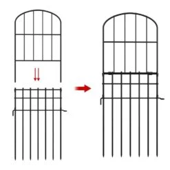 Animal Barrier Fencing 10-Pack, 29 In. H X 10 Ft. L Rustproof Metal Garden Fence No Dig -Dewalt Tools Shop black oumilen garden fencing hd 639 wela 1f 1000