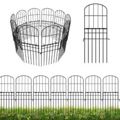 Animal Barrier Fencing 10-Pack, 29 In. H X 10 Ft. L Rustproof Metal Garden Fence No Dig